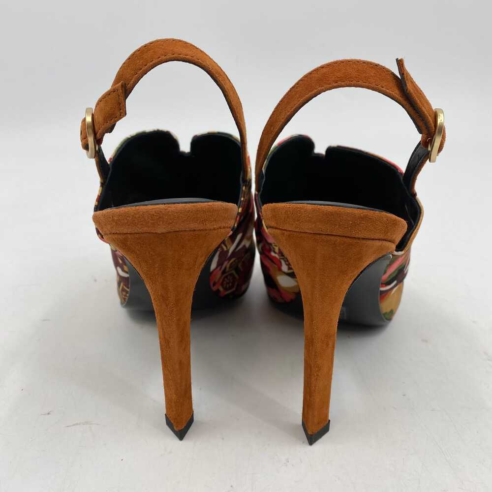Natori Brown Red Slingback Peep Toe Heels | Women’s Size 7 - Picture 7 of 9